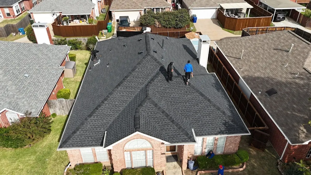 Slate & Tile Roof Repair work in progress on a Ashburn property